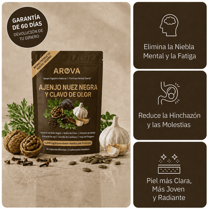 Cápsulas blandas de ajenjo, nogal negro añejo y clavo