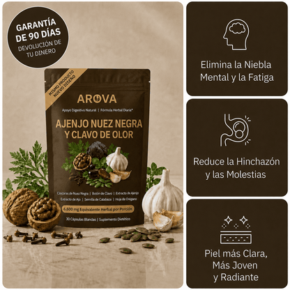 Softgels de ajenjo, nogal negro envejecido y clavo