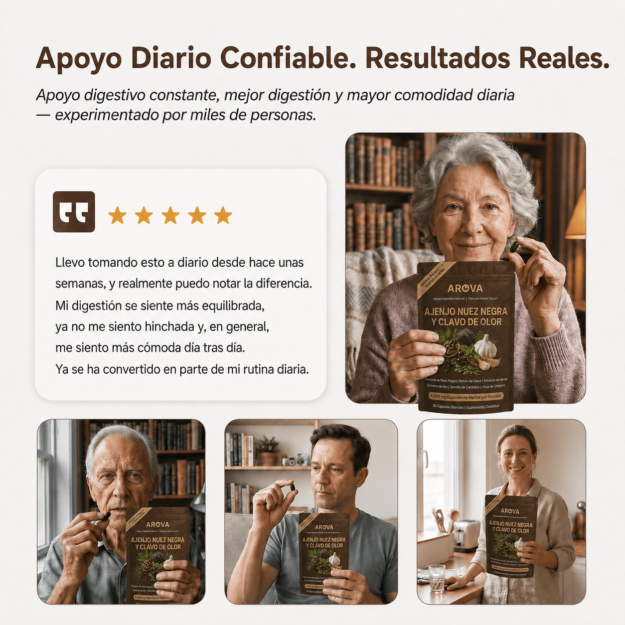 Cápsulas blandas de ajenjo, nogal negro añejo y clavo