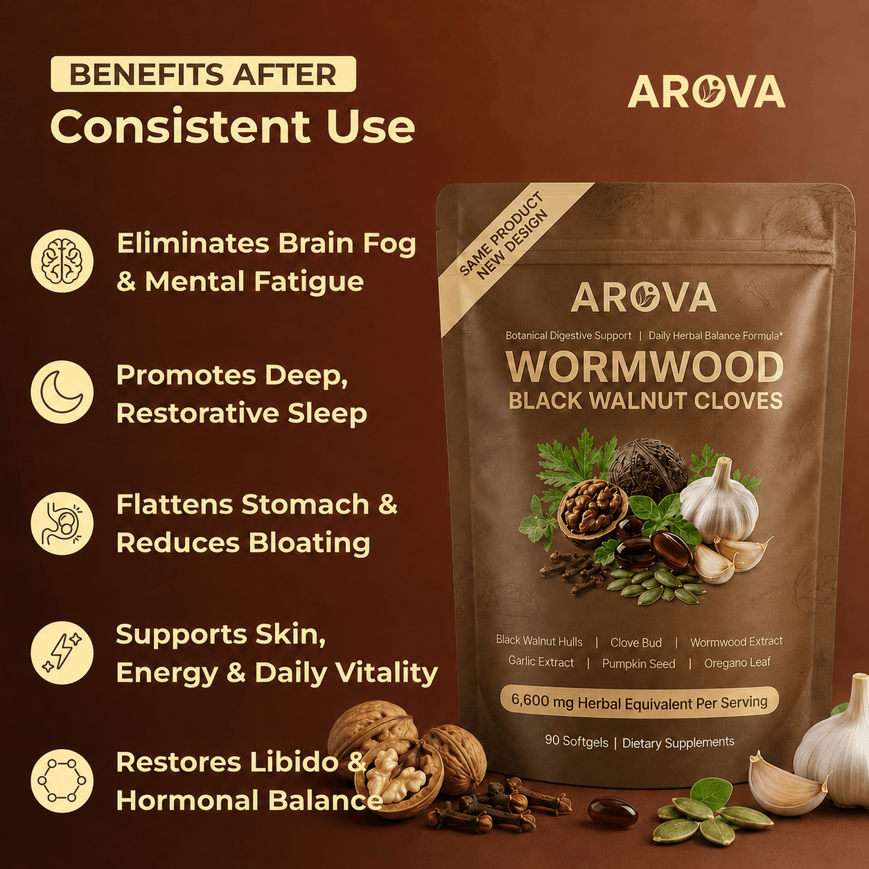 Wormwood Aged Black Walnut & Clove Softgels